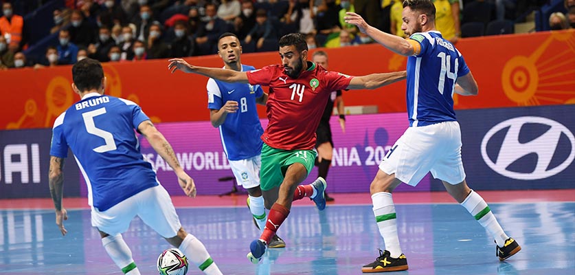 البرازيل ينهي مسيرة المنتخب المغربي لكرة القدم داخل القاعة ببطولة كأس العالم