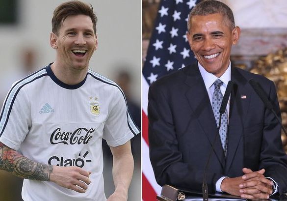 أوباما ينصح الشباب بالتعلم من فشل ميسي