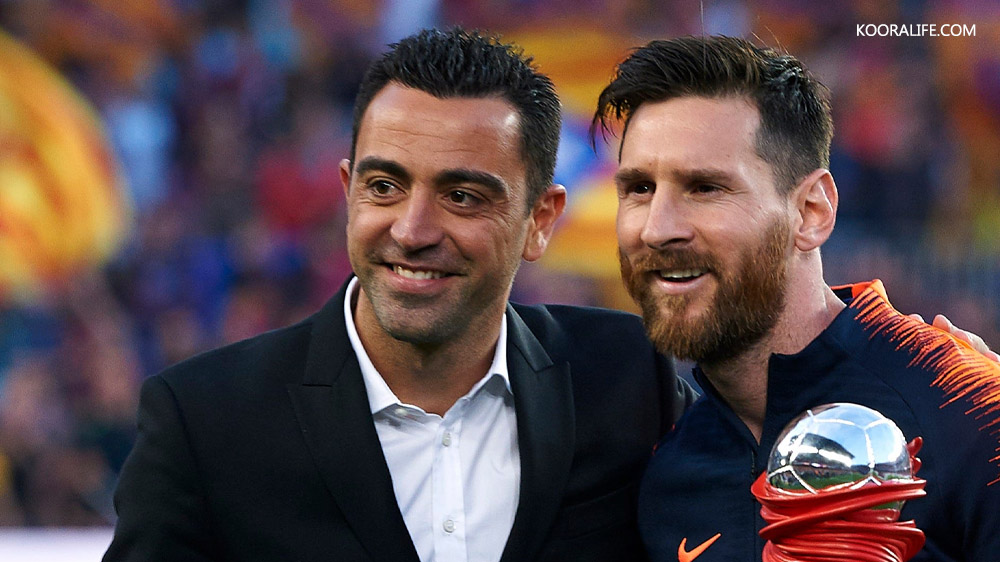 تشافي: “الحديث عن عودة ميسي لبرشلونة ليس الأن”