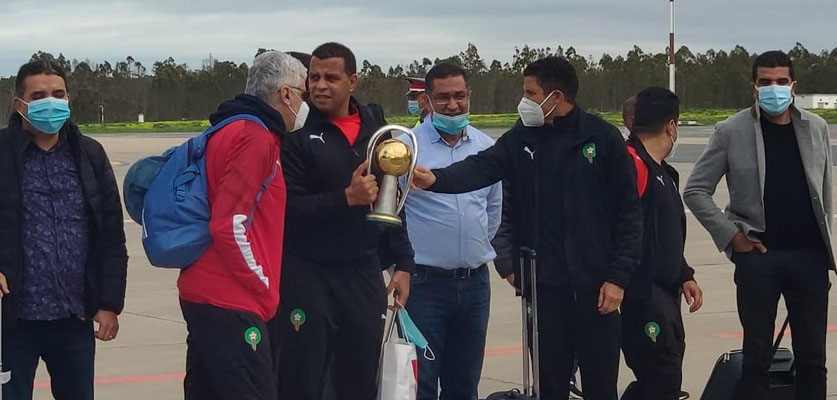 المنتخب الوطني للاعبين المحليين يصل للمغرب بعد تتويجه بلقب “الشان”