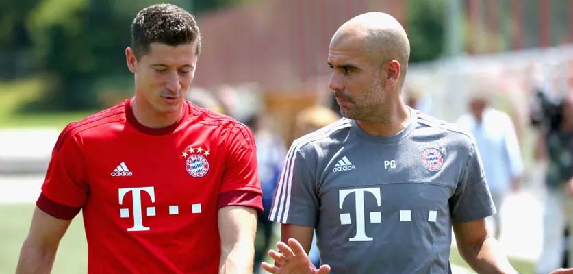 غوارديولا يكشف حقيقة انتقال ليفاندوفسكي لمانشستر سيتي