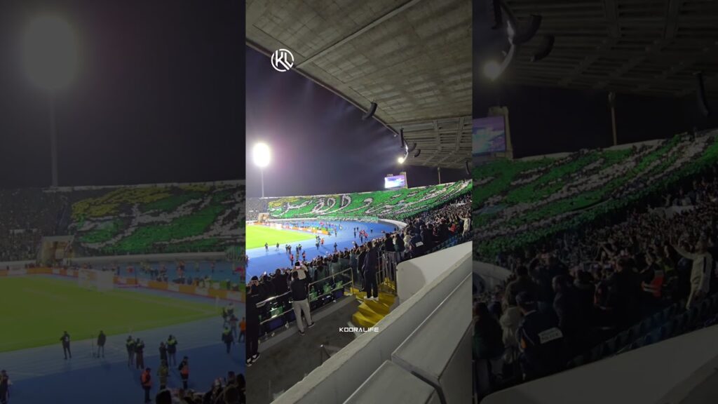 دوبل تيفو لجماهير الرجاء الرياضي ضد أولمبيك آسفي🤯