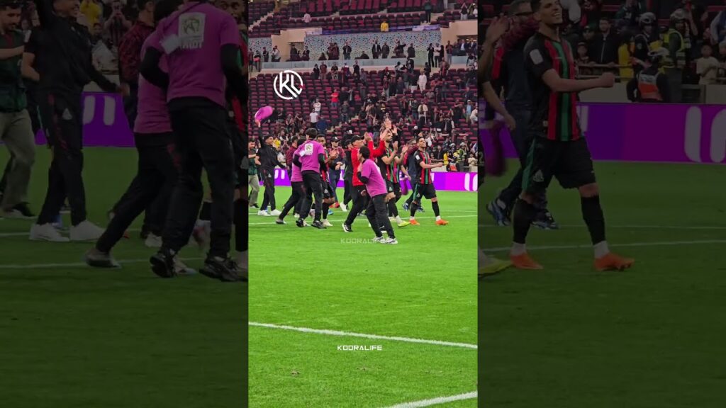 لاعبي فريق الجيش الملكي تقدم التحية للجماهير بعد نهاية المباراة🔥🔥