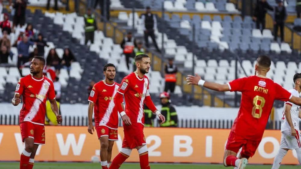 الوداد الرياضي يحتفل بهدف في مرمى النادي المكناسي