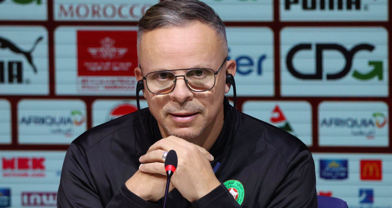 محمد وهبي مدرب المنتخب الوطني في مؤتمر صحفي