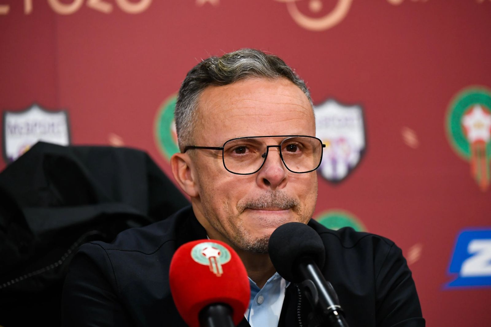 محمد وهبي المنتخب المغربي يتحدث في مؤتمر صحفي