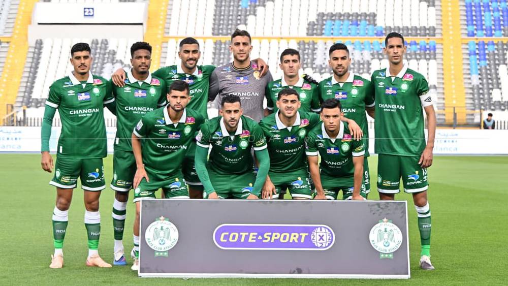 تشكيلة الرجاء الرياضي تستعد لمباراة المغرب الفاسي