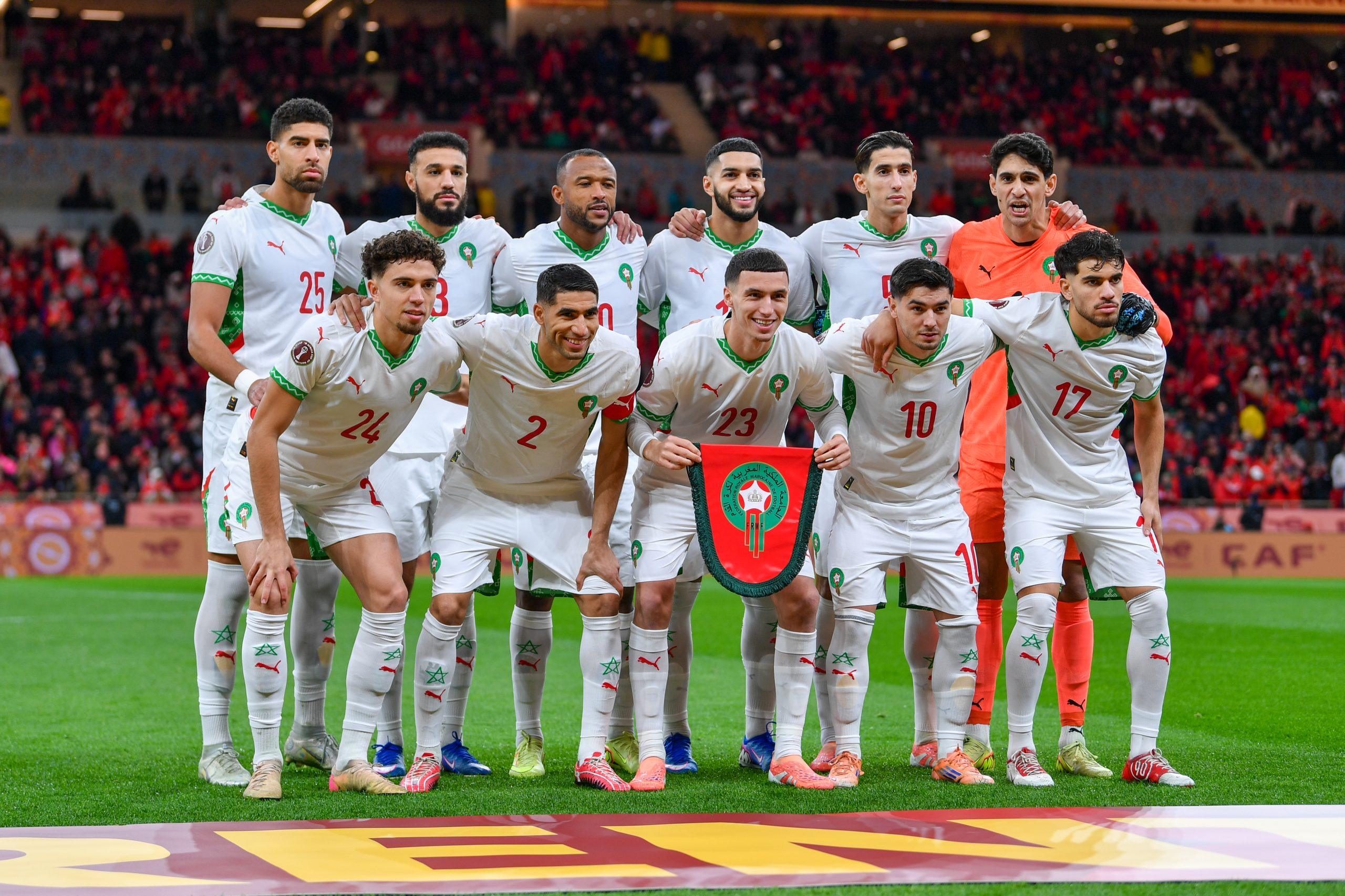 سفيان الكرواني بقميص المنتخب المغربي في إحدى المباريات الدولية
