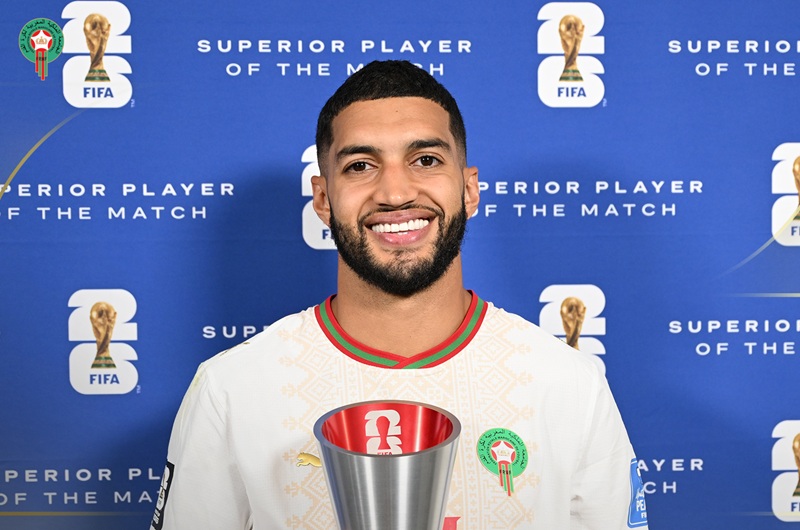 إسماعيل الصيباري نجم مباراة المغرب واسكتلندا