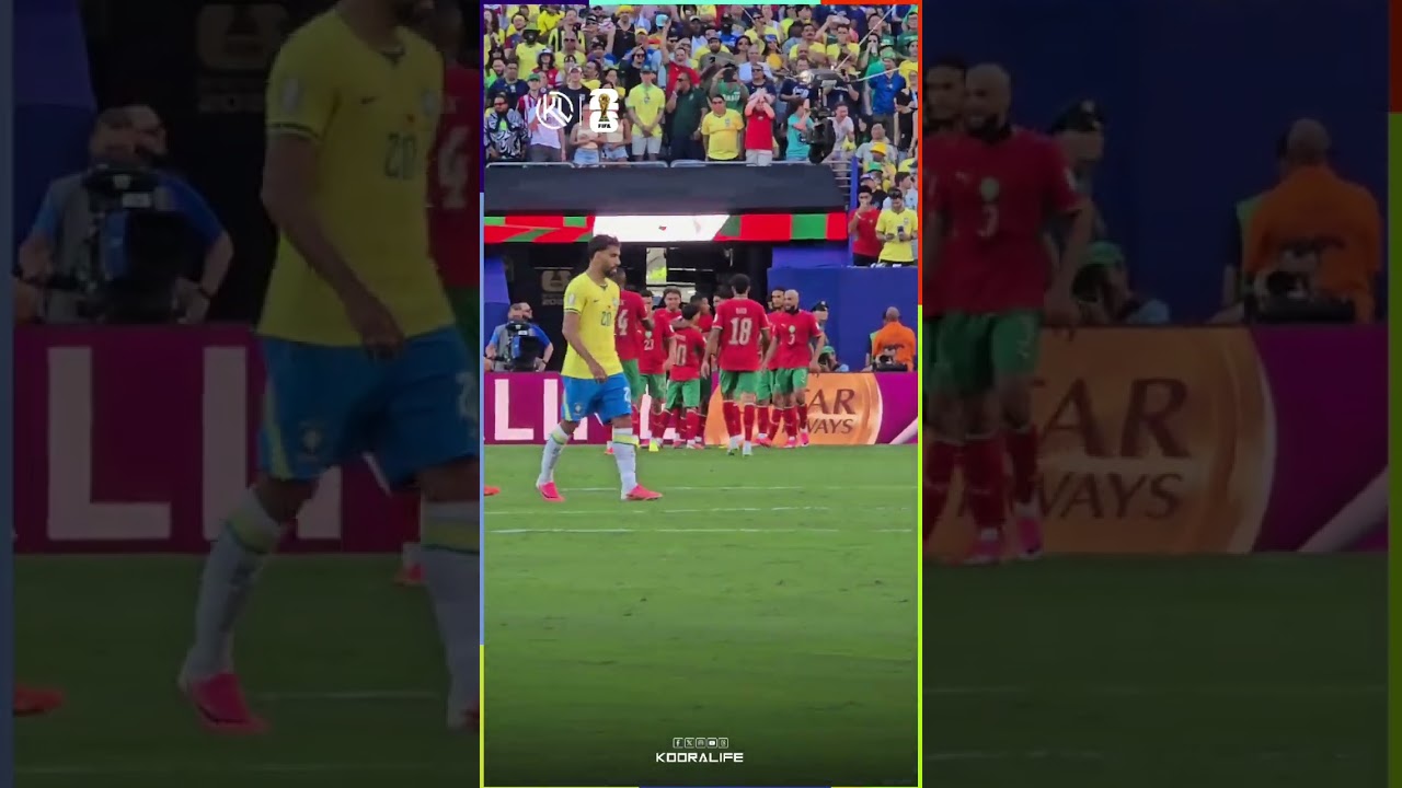 maxresdefault 31 احتفالية لاعبي المنتخب الوطني المغربي بالهدف الأول في شباك البرازيل 🔥🔥