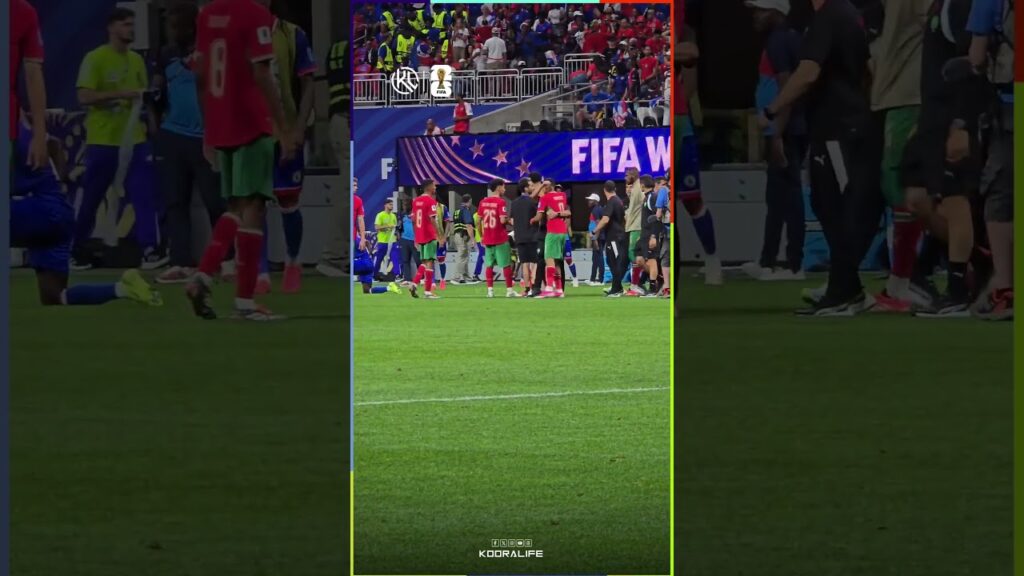 لحظات مؤثرة.. زملاء رحيمي يهنئونه بحرارة بعد تسجيله في كأس العالم🔥🔥