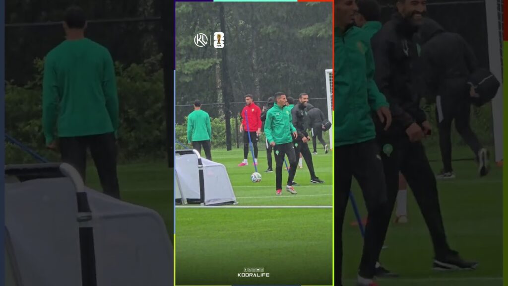حجي يبدع مع لاعبي المنتخب المغربي قبل مواجهة فرنسا