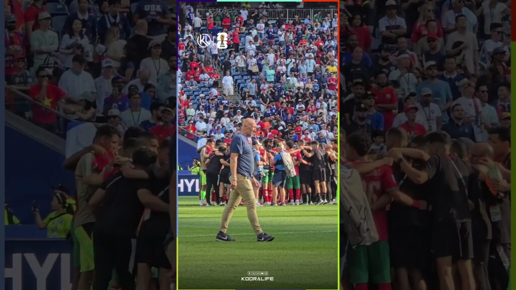 وهبي يجتمع بلاعبي المنتخب الوطني المغربي بعد نهاية المباراة قبل أن يغادر أرضية الملعب🔥🔥