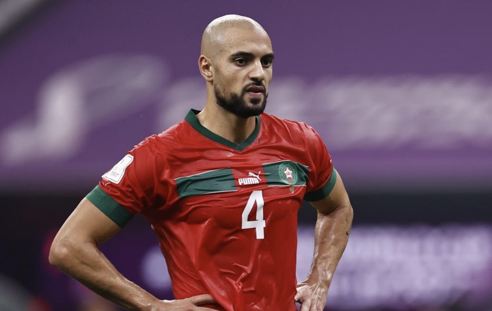 سفيان أمرابط في قميص المنتخب المغربي
